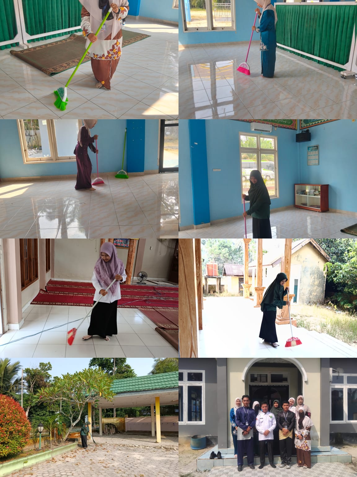 Gerakan Penghijauan di Masjid Nurul Hikmah, Kecamatan Sungai Mandau — Aksi Penyuluh Agama Islam dan KKN