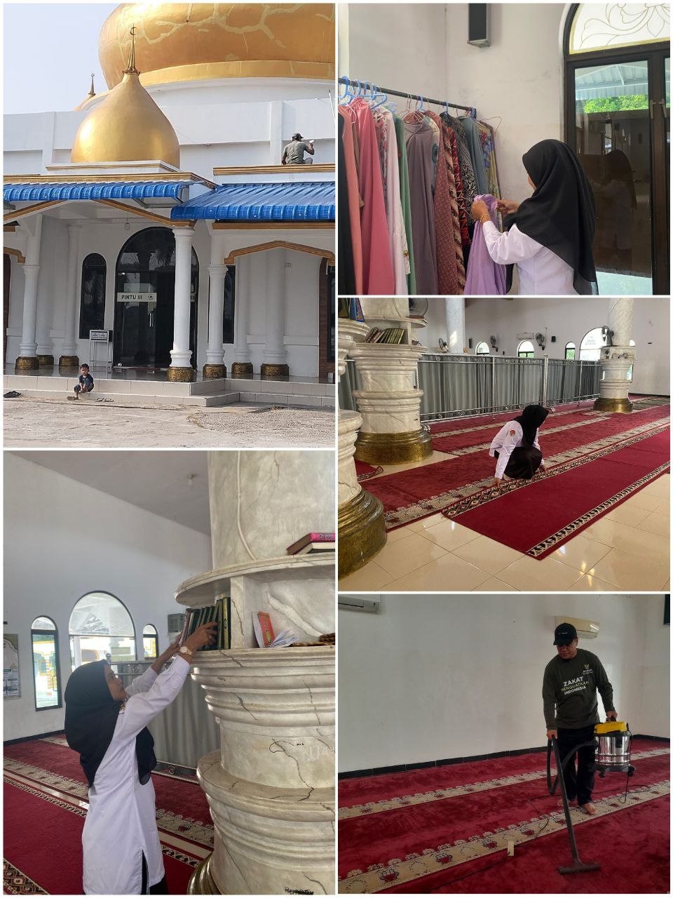 Dokumentasi kegiatan gerakan bersih-bersih masjid Masjid Nurul Yakin Dayun